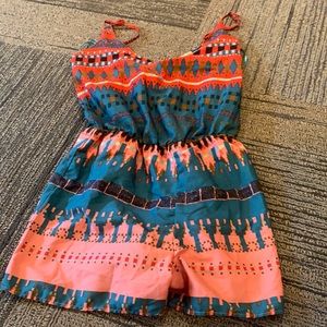 Zara trf pattern romper silk adjustable XS